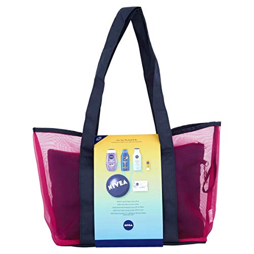 Nivea Juego de regalo para el sol, bolsa de playa con 6 artículos