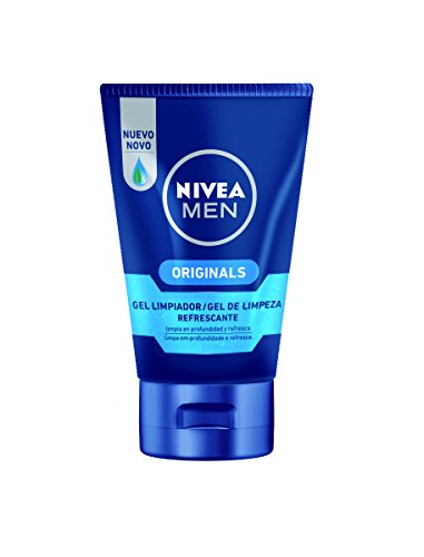 NIVEA MEN Protege & Cuida Gel Limpiador Refrescante, gel refrescante para una limpieza facial profunda, gel limpiador facial con aloe vera - 1 x 100 ml