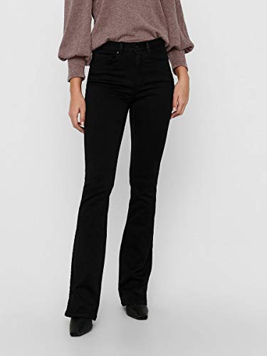 Only Onlroyal High Sweet Flared 600 Noos Vaqueros evasé, Negro (Black Black), 36 /L30 (Talla del Fabricante: Small) para Mujer