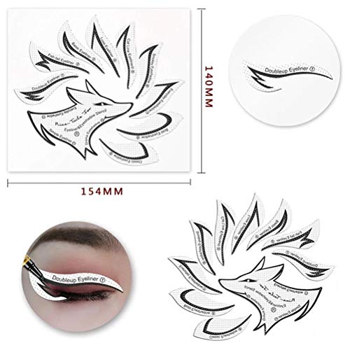 Osuner Eyeliner Stencil Sticker Quick Eye Kit de Plantillas de delineador de Ojos no Tejido Reutilizable 24 Piezas