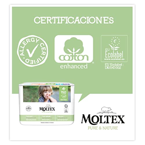 Pack ahorro Pañales T4 (9-15 kg) Moltex Pure & Nature 200 Uds