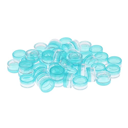 perfeclan 50PCS 5G Recarga Vacía Muestra Plástica Botella Cosmética Tarro Macetas Contenedor De Almacenamiento con Tapas De Tornillo, ño De Viaje - Rosado, 5g