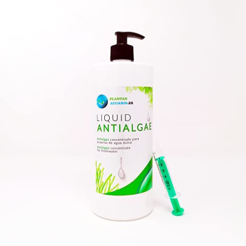 PlantasAcuario.es Antialgas Concentrado para Acuario de Agua Dulce 500ml con dosificador