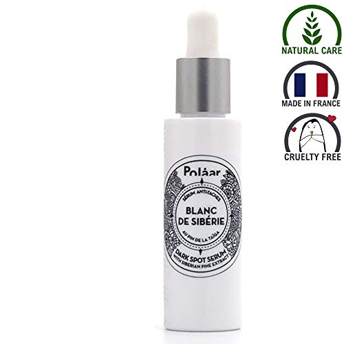 Polaar - Suero anti-manchas Blanc de Sibérie con Pino de la Taïga 30 ml - Tratamiento manos, cara y escote - Atenúa el color de las manchas y aporta vida y unifica el cutis - Máscara del embarazo