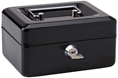 Rapesco SB0006B1 Caja Fuerte Portátil con Portamonedas, 15 cm de ancho, Negro