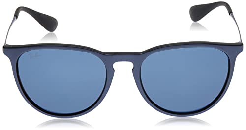 Ray-Ban Erika Gafas, Parte Superior de Color Violeta Metálico En Negeo/Azul Oscuro, 54 Unisex Adulto