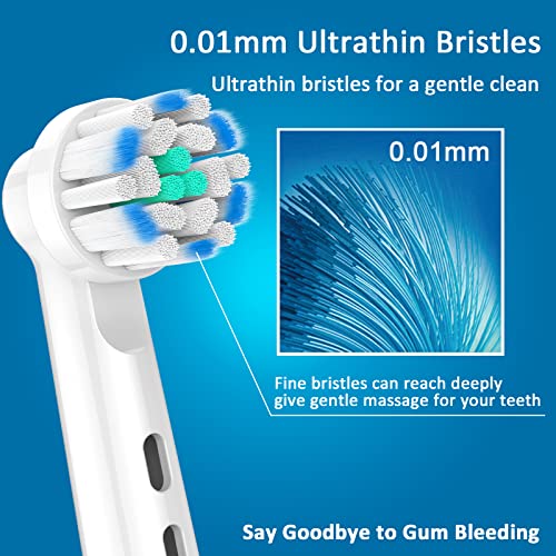 REDTRON recambios de los cabezales de cepillos, compatible con Oral B, paquete de 8 cabezales de cepillo de dientes eléctricos compatibles con Sensitive Clean-style2