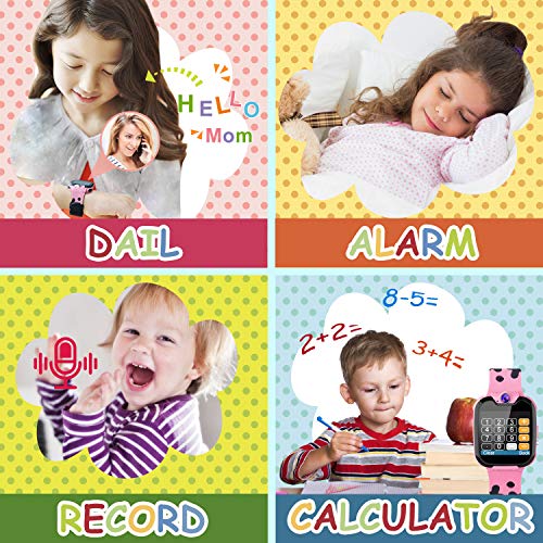 Relojes para Niños - Música Smartwatch para Niños Niña Game Watch (Tarjeta SD de 1GB incluida Pantalla táctil Relojes Inteligentes con Llamada Juego Cámara Música (Rosa)