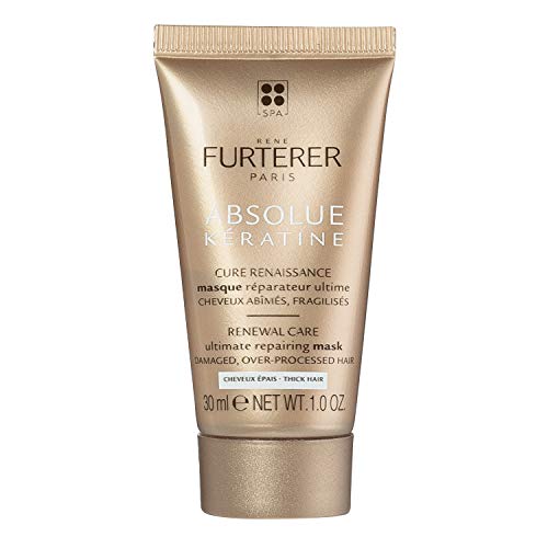 Rene Furterer ABSOLUE KERATINE Ultimate Máscara regeneradora para cabello dañado, sobreprocesado, cabello grueso, 1 fl. oz.