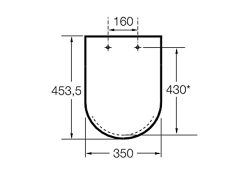 Roca A801470004 The Gap Standard - Tapa y asiento para inodoro, distancia entre los orificios de anclaje: 16 cm, Blanco, 453.5 x 350 x 35 mm