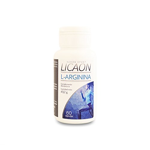 SANON - Sport Licaon L-arginina 60 Cápsulas De 820 Mg, One size, Vanilla, 49.2 Gramo