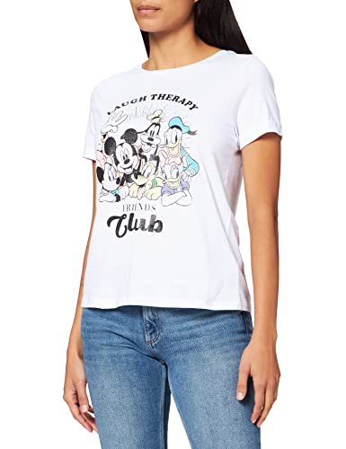 Springfield Camiseta Disney Club, Marfil, L para Mujer