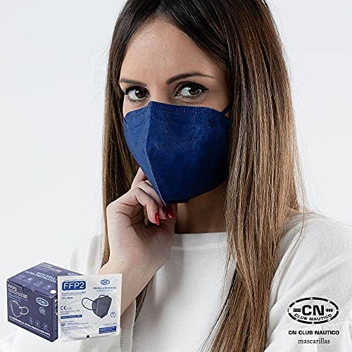 SV life Mascarilla FFP2 + Ajustadores | Homologada CE, 5 capas, Protección Certificada | Alta Filtración, Tamaño Adulto Cómoda, Desechable - no Reutilizable, sin Válvula, Colores (25 uds, Azul)