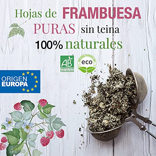 ☘️ Te Hojas de Frambuesa Organico 200g | Cura Bienestar Te Hojas Frambuesa: Infusión Final del Embarazo, Tila Lactancia, Reglas dolorosas | Raspberry Leaf Tea