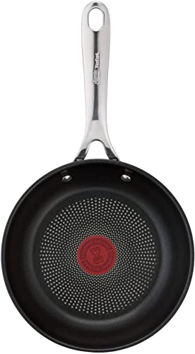 Tefal Jamie Oliver - Juego de 2 Sartenes: 2 Sartenes de 24 y 28 cm de acero inoxidable, sartenes antiadherentes, reforzadas con Titanio, Thermo-Signal, forma profunda, todo tipo de cocinas, libre PFOA