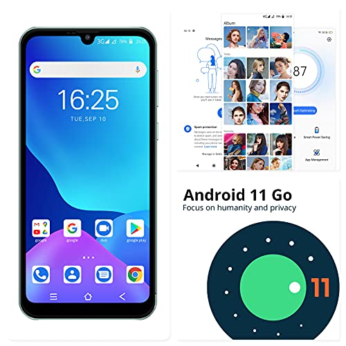 Teléfono Móvil Baratos OSCAL C20, Android 11 Batería 3380 mAh 6.1" HD+ Pantalla 19.5:9 Smartphone 32GB ROM (Ampliable 128GB) Quad-Core 3G Dual SIM Moviles Libres Face ID/GPS/FM