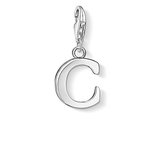 Thomas Sabo - Charm con Cierre para Mujer de Plata de Ley 925/1000, Letra C