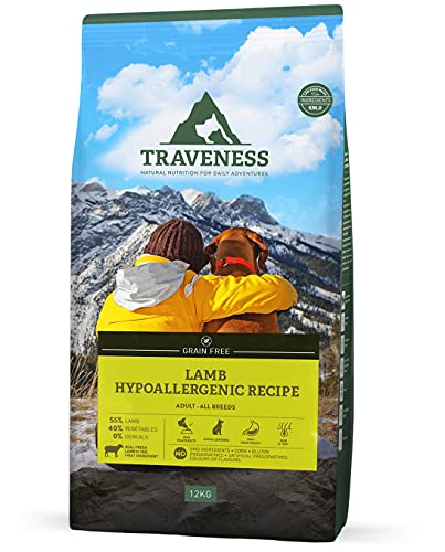 Traveness Pienso Natural Grain Free Receta Hipoalergénica de Cordero (12 KG)