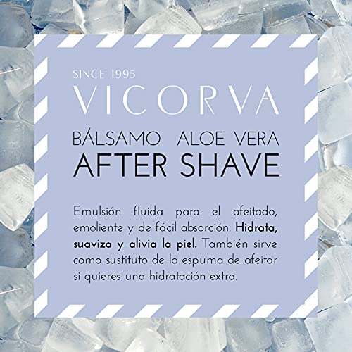 VICORVA Bálsamo After Shave | Hidrata, suaviza y alivia la piel después del afeitado | Evita la irritación, Enrojecimiento y ayuda deslizamiento cuchilla | Alantoína, Bisabolol y Glicerina | 100 ml