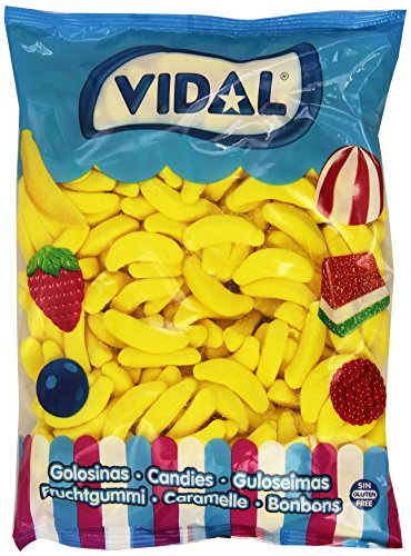 Vidal Bananas Azúcar Golosina, Plátano, 1500 Gramos, 250 Unidades