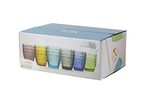 Villa d’Este Home Tivoli 5907719 Kora Light/Imperial Juego de 6 Vasos de Agua de 295 ml de Cristal