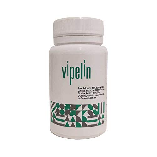 VIPELÍN 60 Comprimidos | Vitaminas para el pelo, tratamiento caída del cabello | Específico para hombre | Ingredientes 100% naturales | FABRICADO EN ESPAÑA