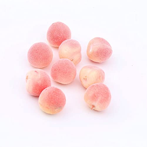 WINOMO 100 Unids Fruta Artificial Durazno Falso Vida Útil Mini Espuma Rosa Melocotón Modelo Cabello Cuerda Cocina Comida Comida para Artesanías de Bricolaje Foto de La Foto de La Joyería