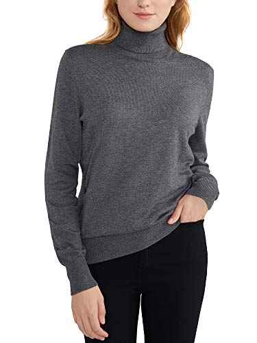 Woolen Bloom Jersey Mujer Cuello Tortuga Suéter Camiseta Manga Larga Camisa Invierno Jersey Basico Suelto Sudadera de Punto Tops Pull-Over Suéter Mujer Primavera Otoño