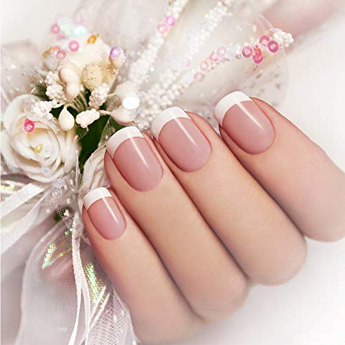 Xinlie Guía Francesa de Consejos Pegatinas Kit de Pegatinas de uñas Manicura Francesa Guías Pegatinas de Uñas Francesas Plantillas de Uñas Pegatinas de Arte de Uñas Francesas 50x48 Piezas