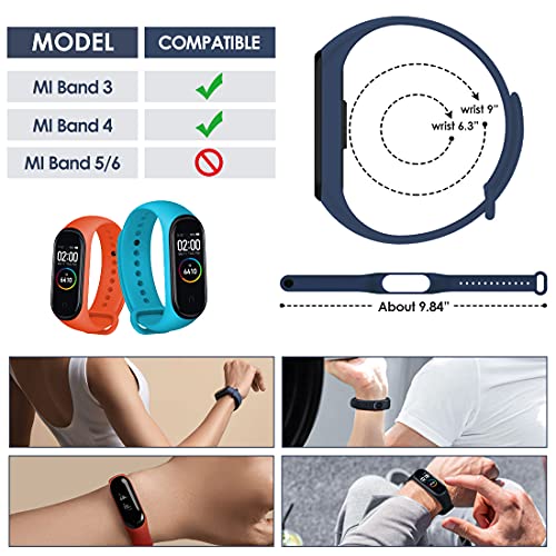 15 Piezas Correa Xiaomi Mi Band 4 para Xiaomi Mi Band 4 / Correa Mi Band 3, Pulseras Xiaomi Band 4 / Mi Band 3 Silicona Pulsera de Correas de Repuesto Suave, Transpirable, Resistente al Sudor