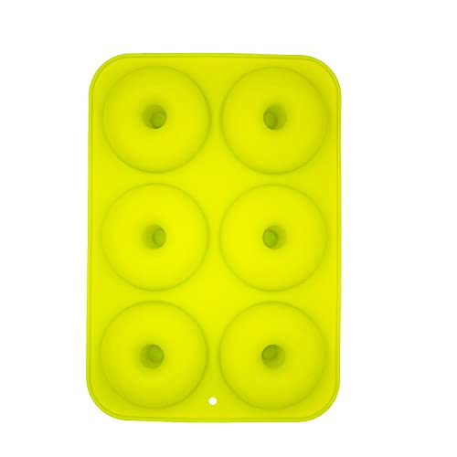 2 Pcs Moldes de Silicona para Donuts, 6 Cavidades, Molde para Pasteles Molde para Hornear Molde para Donut,per Magdalenas Gelatina Galletas,1pc Cepillo de silicona