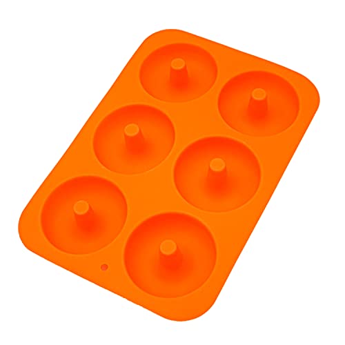 2 Pcs Moldes de Silicona para Donuts, 6 Cavidades, Molde para Pasteles Molde para Hornear Molde para Donut,per Magdalenas Gelatina Galletas,1pc Cepillo de silicona