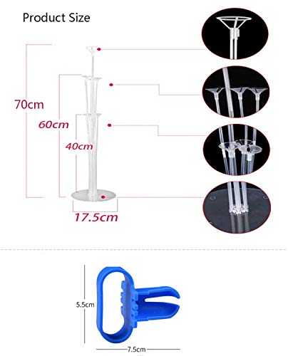 2 soportes de globos, soporte de globos de mesa transparente, mesa y fiesta de cumpleaños, evento de boda, soporte de decoración de globos para la mesa de decoración de Halloween