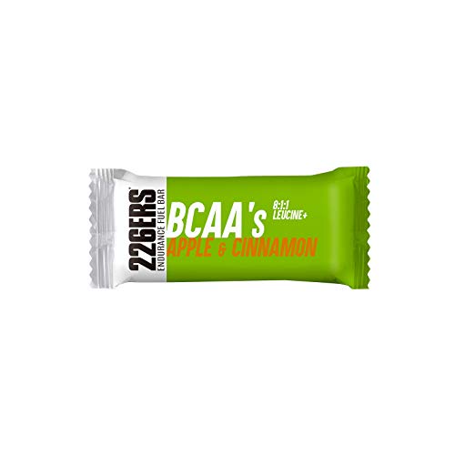 226ERS EFB | Endurance & Energy Bars, Barritas Energéticas para Mayor Resistencia con BCAAs 8:1:1 y Multivitaminas, Snacks Saludables Sin Gluten, Manzana & Canela - 24 barras