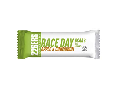 226ERS RDB | Endurance & Energy Bars, Barritas Energéticas para Mayor Resistencia con BCAA's 8:1:1 y Barras Veganas, Multivitaminas, Manzana y Canela - 6 barras x 40 g