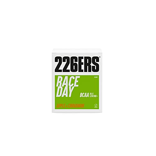 226ERS RDB | Endurance & Energy Bars, Barritas Energéticas para Mayor Resistencia con BCAA's 8:1:1 y Barras Veganas, Multivitaminas, Manzana y Canela - 6 barras x 40 g