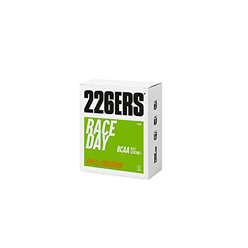 226ERS RDB | Endurance & Energy Bars, Barritas Energéticas para Mayor Resistencia con BCAA's 8:1:1 y Barras Veganas, Multivitaminas, Manzana y Canela - 6 barras x 40 g