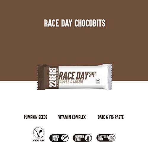 226ERS RDB | Endurance & Energy Bars, Barritas Energéticas para Mayor Resistencia con Multivitaminas, Barras Veganas, Café y Cacao - 6 barras x 40 g