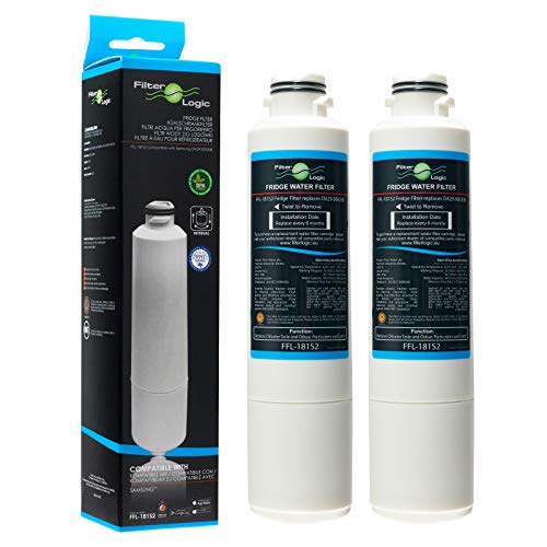 2x FilterLogic FFL-181S2 Filtro de agua para frigorífico compatible Samsung DA29-00020B, HAF-CIN/EXP, HAF-CIN, HAFCIN, DA97-08006A-B, DA97-08006A-E, DA97-08043ABC cartucho refrigerador nevera frigo