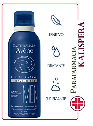 3 Avene Gel de afeitar 150 ml para Pelli sensibles para todas Le Barbe sin parabeni Ne 'Alcohol