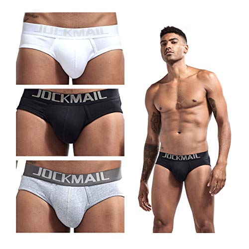 3 Piezas/Pack Ropa Interior Calzoncillos para Hombre básico Slip Algodón para Hombre Sexy Hombre Calzoncillos Boxers Slips (L, 3 Colors)