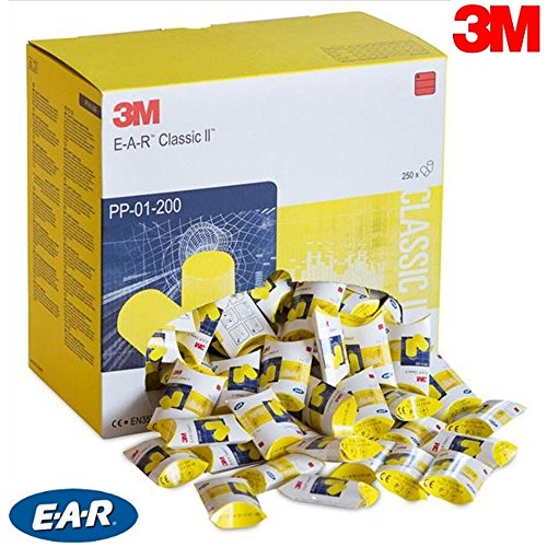 3M E-A-R Classic Tapones Desechables Sin Cordón 28 dB, 250 Pares/Caja, PP-01-002