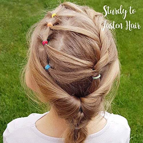 [500 piezas] trenza de cinta elástica para el cabello, banda elástica para el cabello SlickMart, adecuada para accesorios femeninos de cola de caballo con cabello rizado pesado (color)