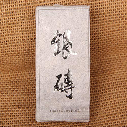 55g （0.121LB） Té Pu'er maduro Té Puer viejo Té Yunnan Mini Brick Ladrillo plateado Té negro Té negro Pu-erh cocido Té Pu erh Té chino Té Puerh saludable Té rojo Verde Buena Shu cha