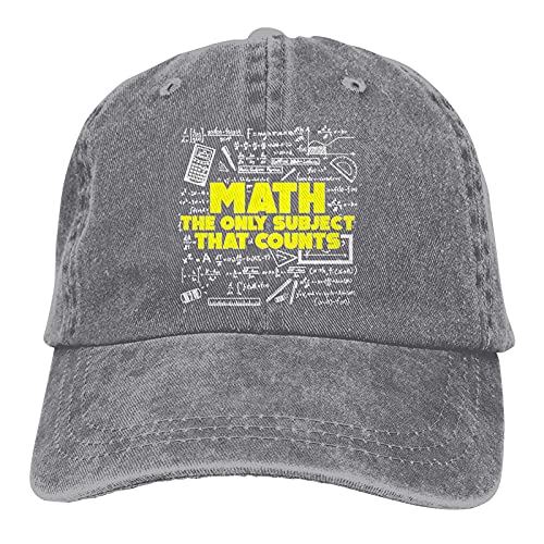 565 Gorra De Visera Matemáticas: La Única Asignatura Que Cuenta Juego De Palabras Divertido Sombrero Motocicleta Unisex Algodón Gorras Deportes Gorra para Mujeres, Caza, Conducir