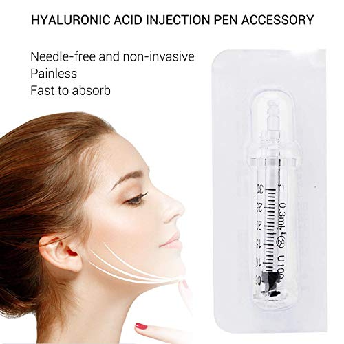 5pcs 0.3ml Ampolla Head, Hyaluronic Pen Accesorio Ampolla Head Aguja Head Masaje Atomizador Beauty Machine Pen para levantar los labios Herramienta de cuidado de la piel antiarrugas