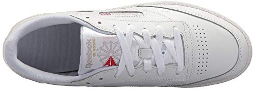 (7.5 B(M) US, White/Light Grey) - Reebok Women's Club C 85 Running Shoe