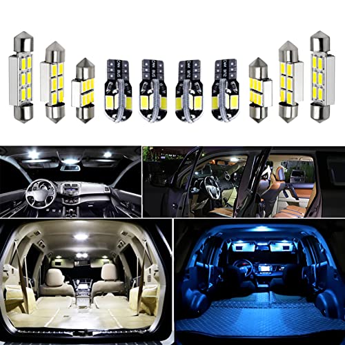 9 Uds. Bombillas de luz LED para Coche sin Error, Kit Interior de 12V, cúpula de Mapa, lámpara de matrícula para Maletero, para Hyundai Genesis Coupe 2010-2012