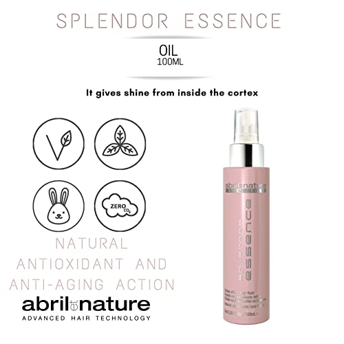 abril et nature | Aceite capilar Extra Brillo SPLENDOR ESSENCE | Facilitador del Peinado Profesional de Peluquería | Flexibiliza y nutre – 100ml