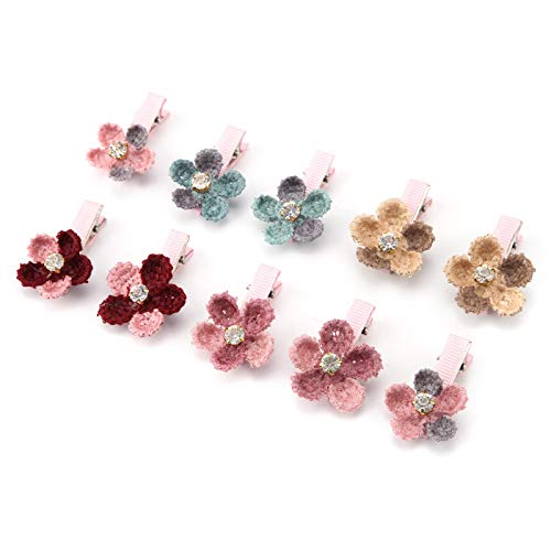 Accesorios para la cabeza del perro mascota, 10 Uds., Horquilla floral, horquilla para el pelo, accesorios para el cuidado del pelo para perros pequeños y bonitos para mascotas, suministros para fiest